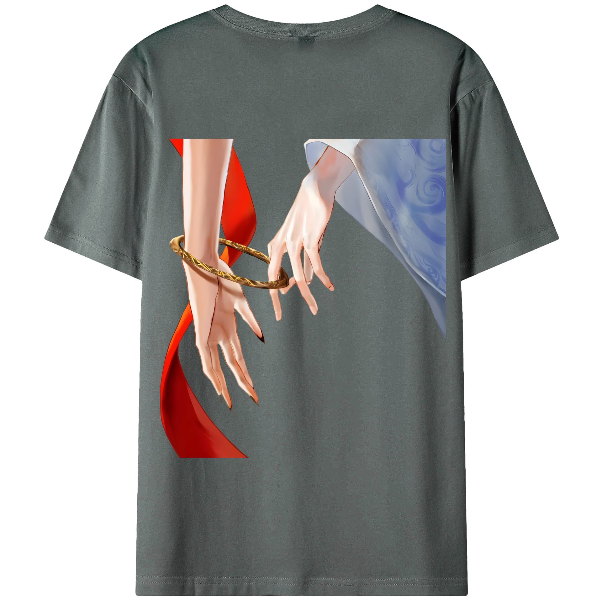 （画像用） Ne Zha 2 ナタ 魔童の大暴れ 綿100％半袖Tシャツ（背面プリント）